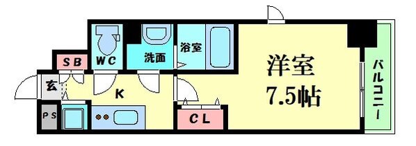 天満橋駅 徒歩4分 8階の物件間取画像